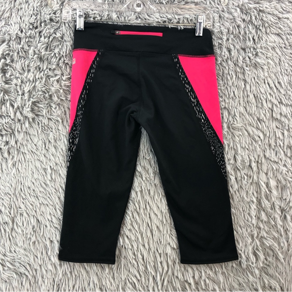 Fabletics XS Leggings Cropped Athletic Workout Zip Pocket Stretch Colorblock